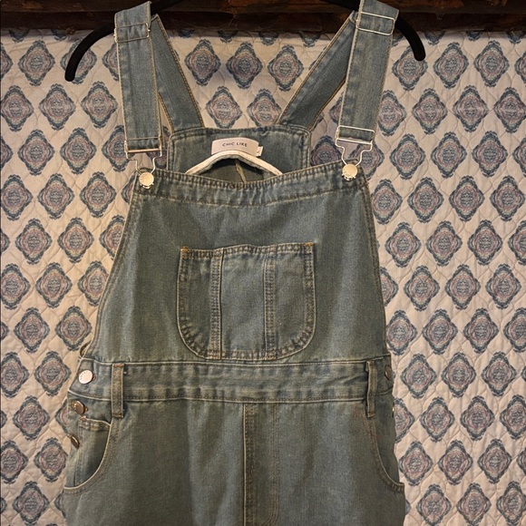 NWOT Denim Overall Dress Size Large - Picture 7 of 9